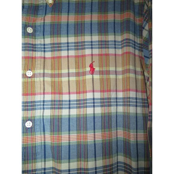 Ralph Lauren Men's Sz XL Multicolor Plaid Classic Fit Button Down L/S Shirt $110 - Picture 6 of 8